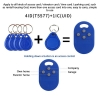 Bilde av Blue RFID rewriteable multi Key fob 4 x 125 KHZ T5577 EM ID and magic writeable IC 13.56 Mhz. Keyfob tag. 70102978 (DE,SE,NO,FI,RO,PL)